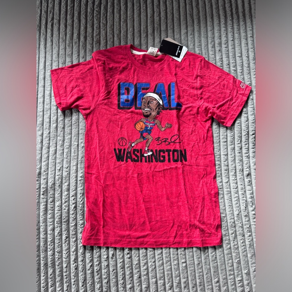 Homage Men’s Bradley Beal Washington wizards vintage red T-shirt NWT